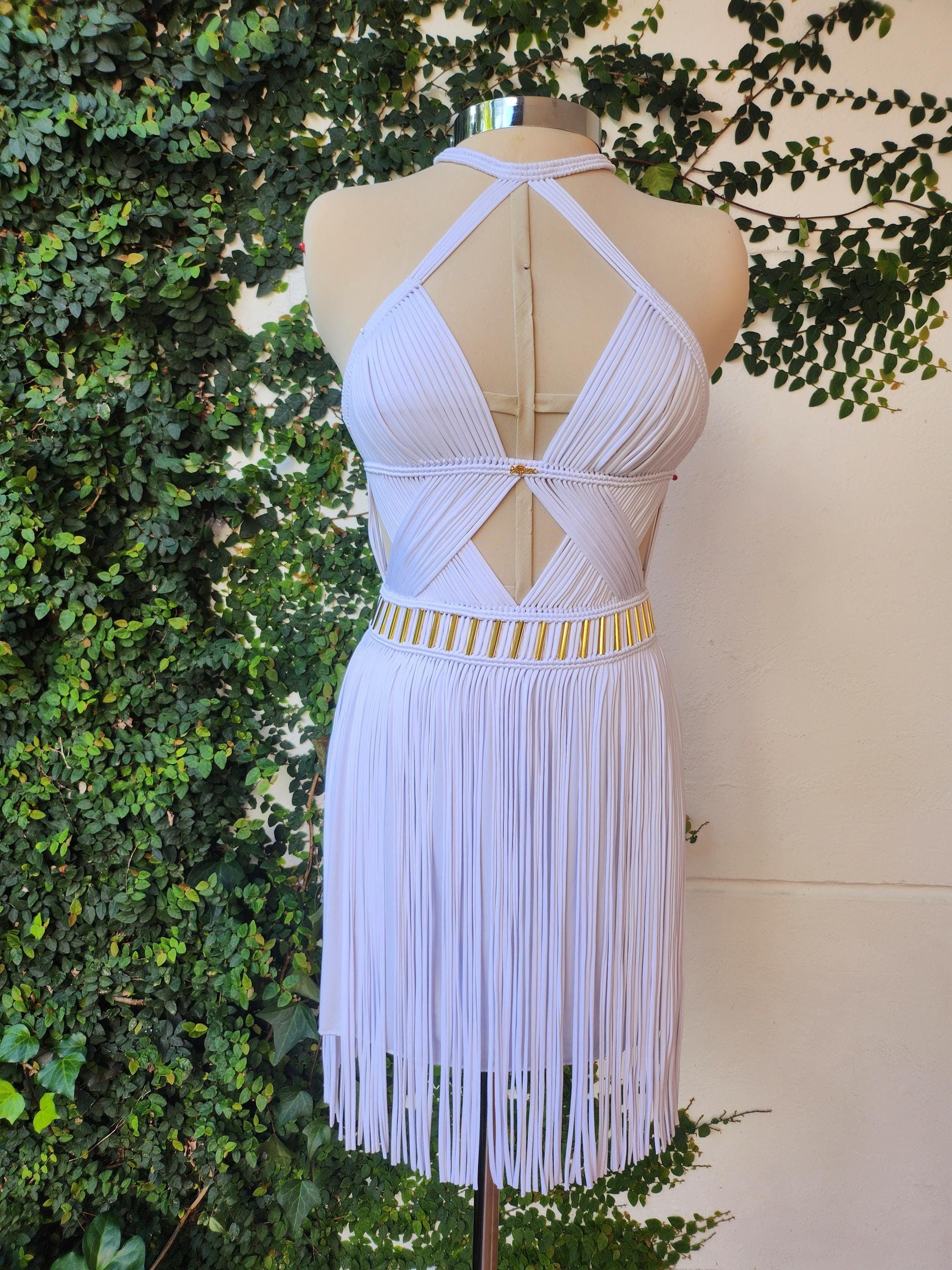 Macramé Mini Dress - Sexy Vacation & Beach Party Outfit