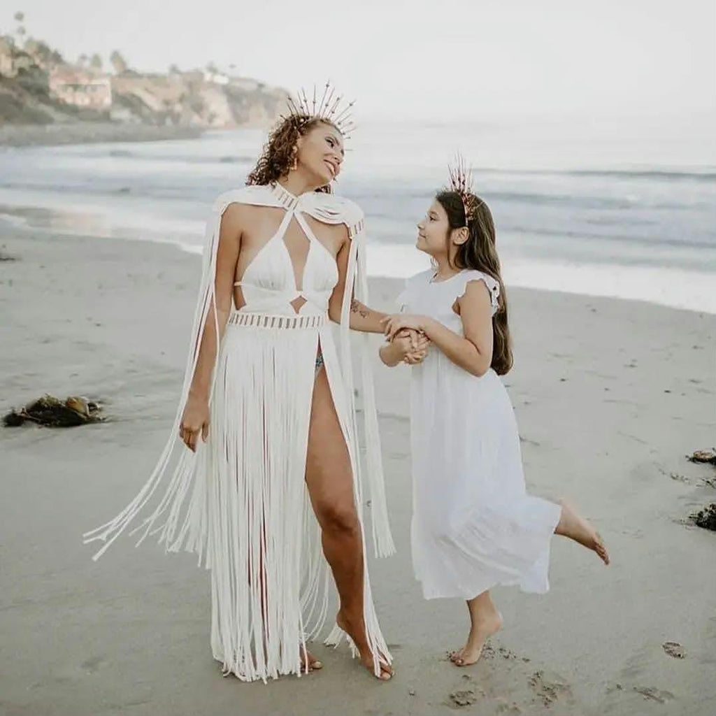 Party dress, celebrity fashion looks, summer fashion handcrafted clothing, boho dresses, Arcangel Ariel Dress. beach wedding dress