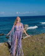 Greek Goddess Macrame Dress - Luxury Handmade Festival & Wedding Dress - Ariel