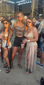 boho chic fashion, Handmade Rave outfit woman set, Bohemian 2-Piece Macramé Set | Perfect for Festivals, rave outfits, summer dress - ALTYSAN