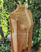Boho Cape, Festival Outfit, Burningman Outfit, Macrame Vest. concert outfit ideas - ALTYSAN