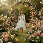 Ariel Short Macrame Dress - Boho Wedding & Festival Dress