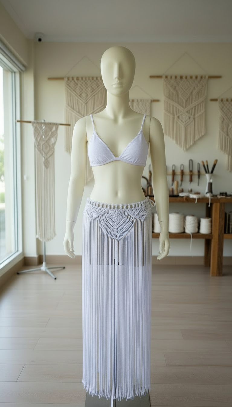 Margareth Skirt, Festival outfit, macrame skirt