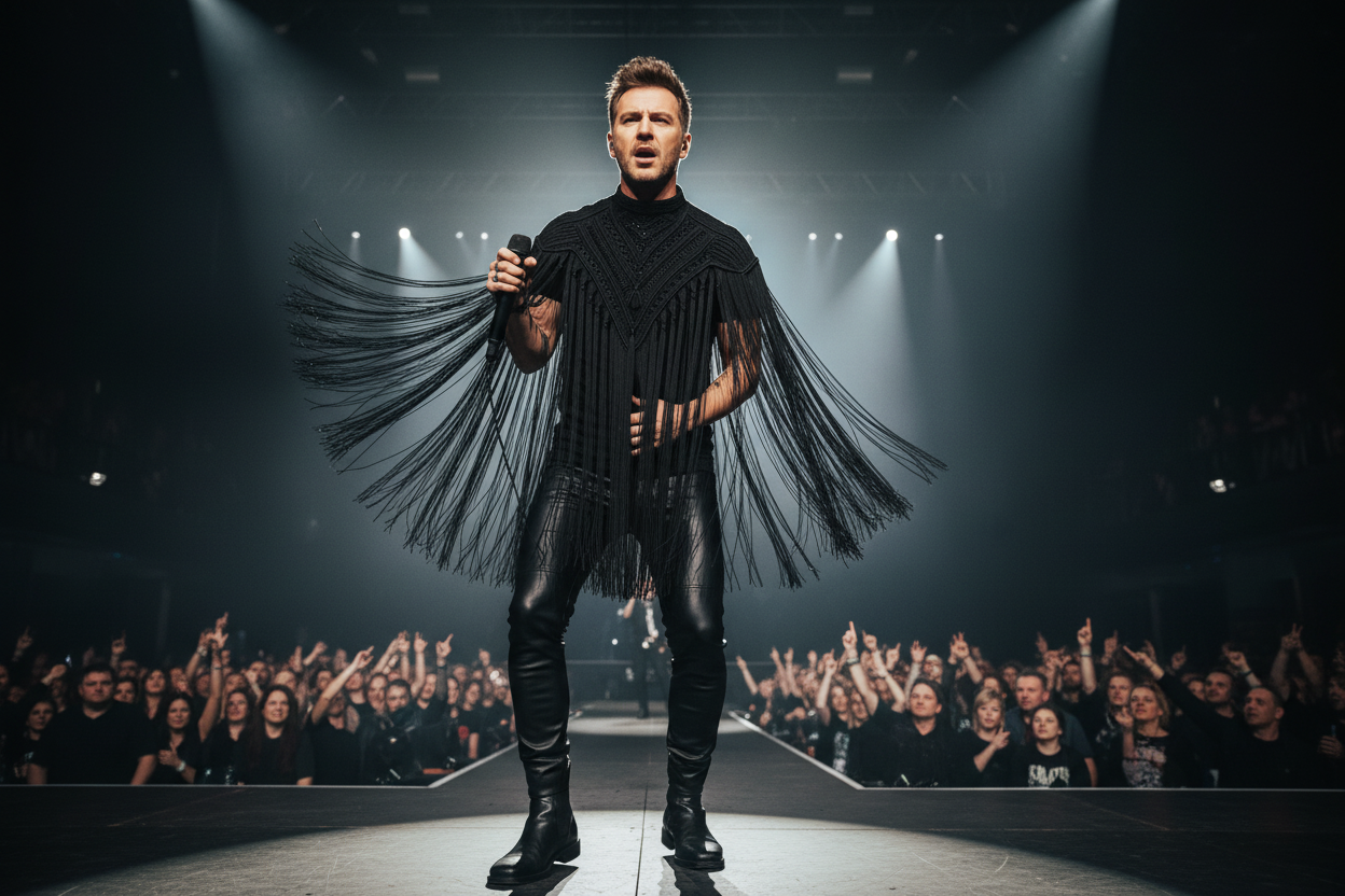 Festival Men's Cape - Handcrafted Unique Outfit for Him