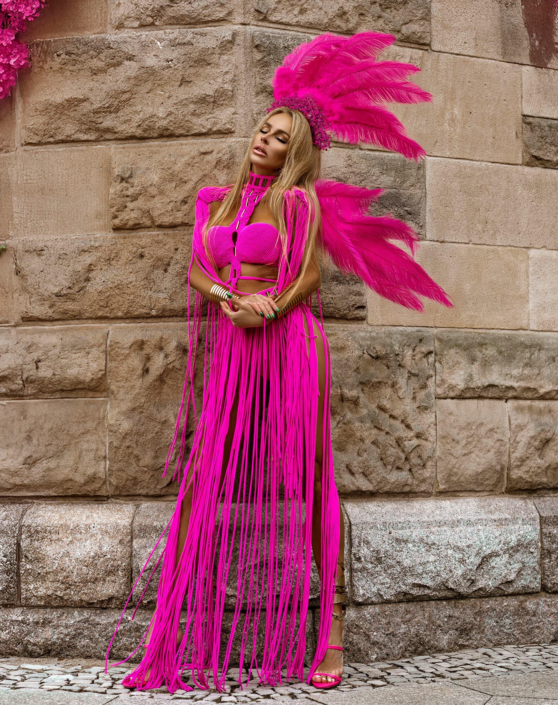 Nefertiti Macramé Two-Piece Set - Removable Sleeves Festival Outfit