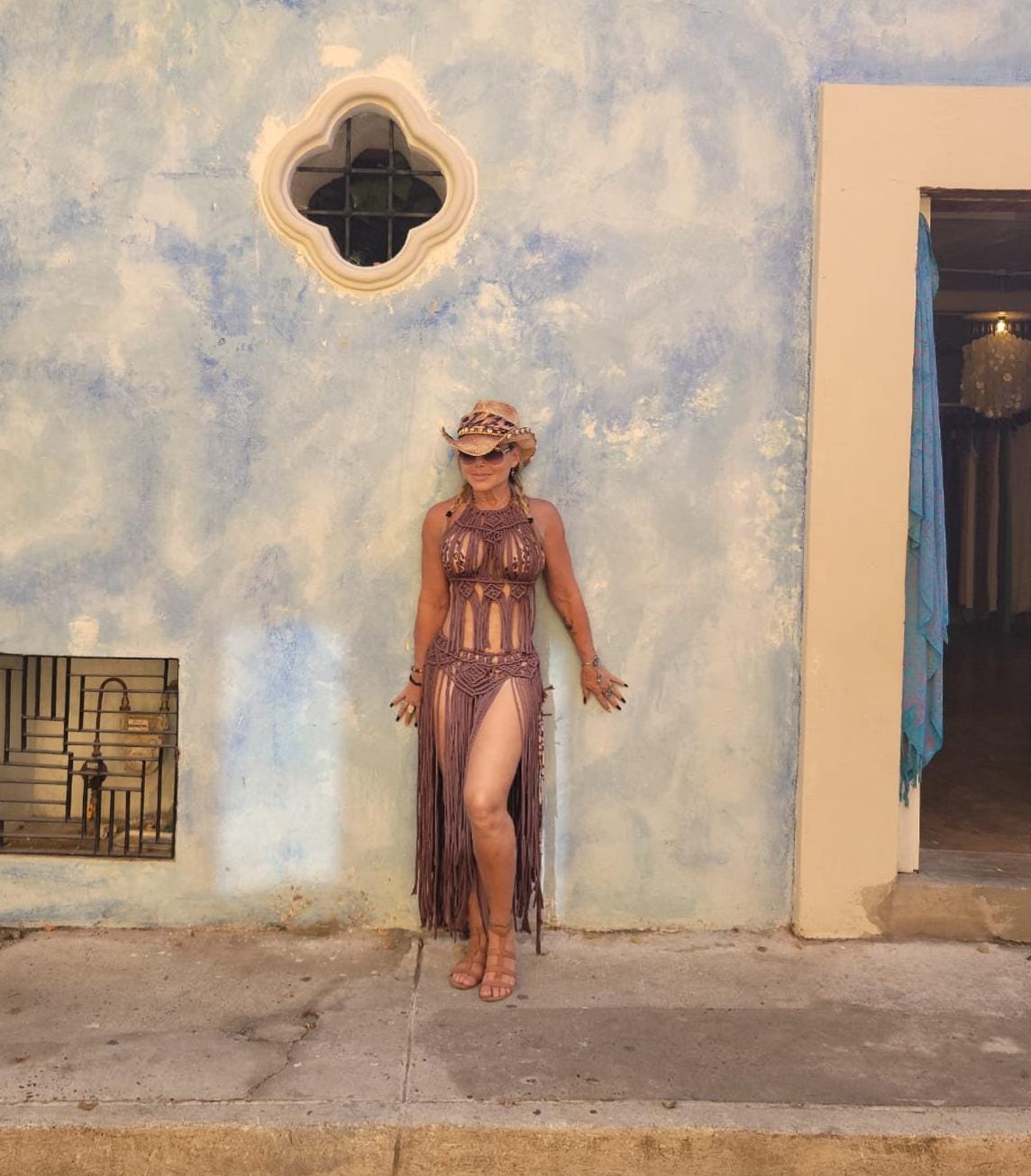 Boho dress, summer fashion trends, 2 pieces macrame outfit,  festival dress
