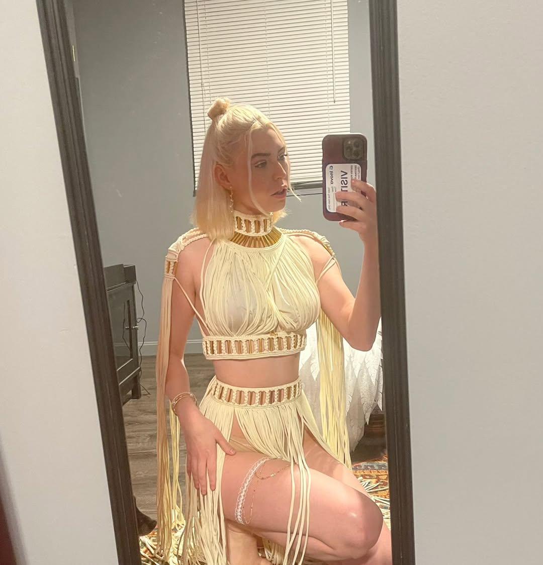 Goddess Statement Macrame Set - Two-Piece Festival Outfit Amunet