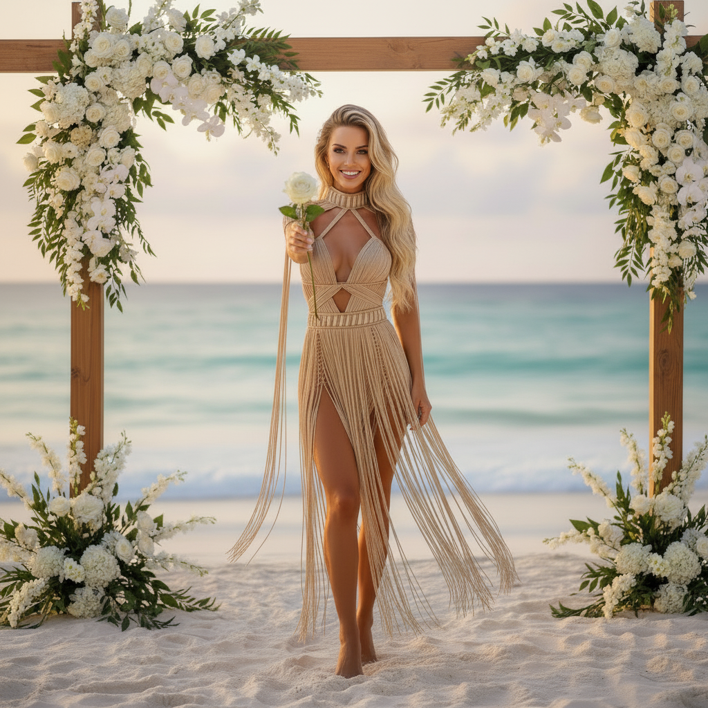 Macramé Festival Dress - Luxury Fringe Boho Rave Outfit