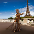 Gold Macramé Festival Dress - Goddess Outfit La Forza