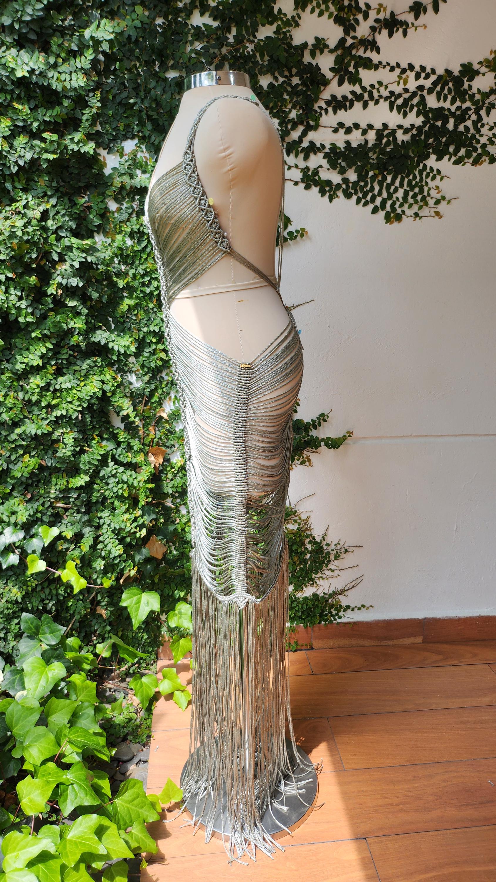 Luxury Couture Dress, dress deep v neck, Sophisticated Party Attire, slim womens clothing, bohemian fashion style