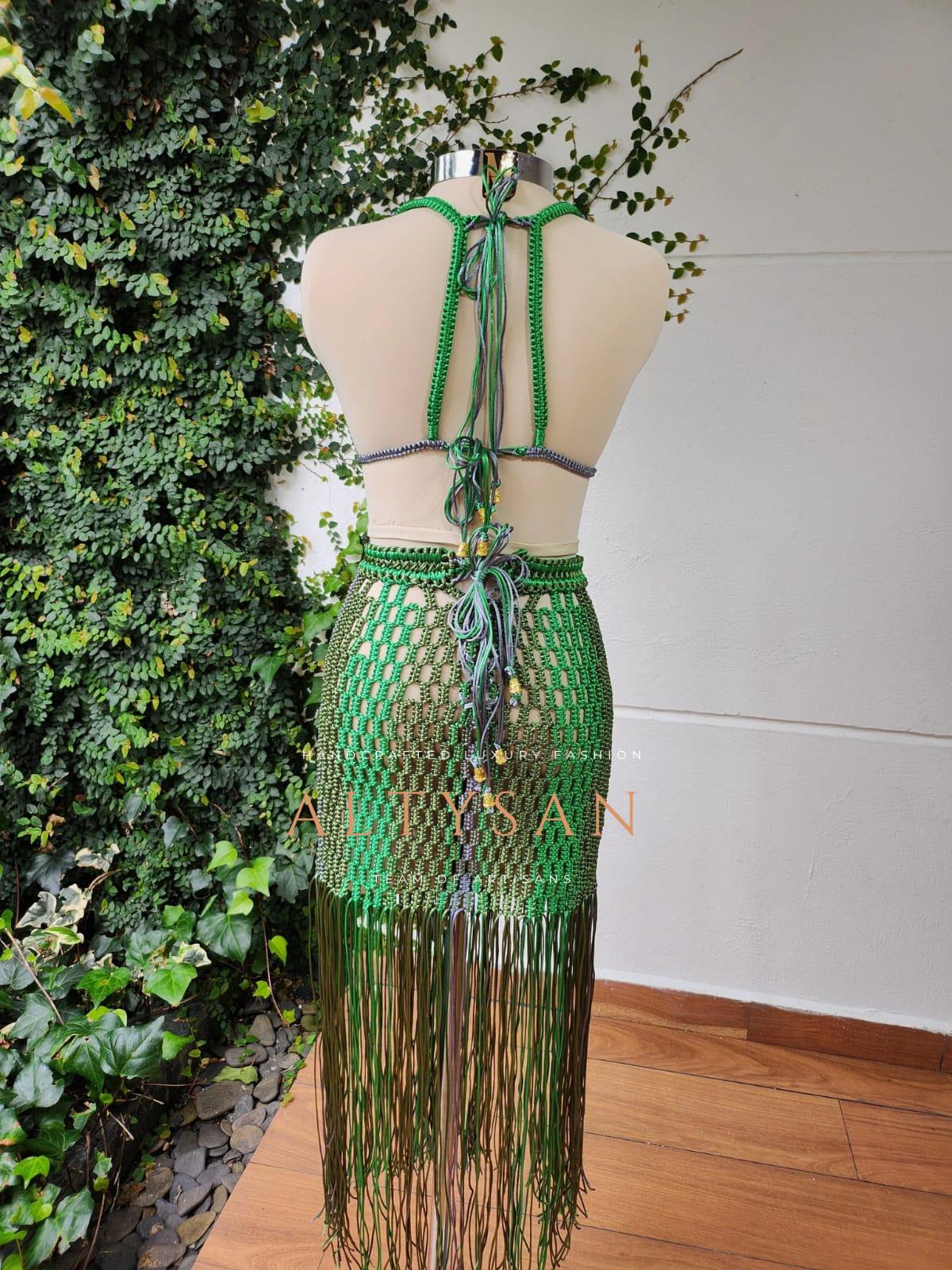 Elegant Handcrafted Dress for Cocktail Events & Sunset Parties