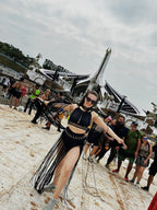 Goddess Statement Macrame Set - Two-Piece Festival Outfit Amunet