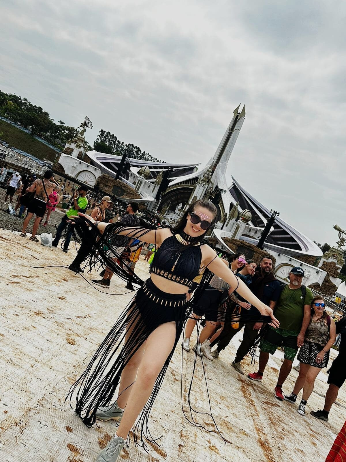 Goddess Statement Macrame Set - Two-Piece Festival Outfit Amunet