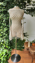 Macrame Beach Cover Up Dress - Handmade Crochet Swimsuit Cover Up for Women