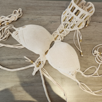 Macramé Crop Top - Removable Long Sleeves Nefertiti