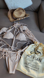 4-Piece Macramé Bikini Set - Festival Swimsuit.