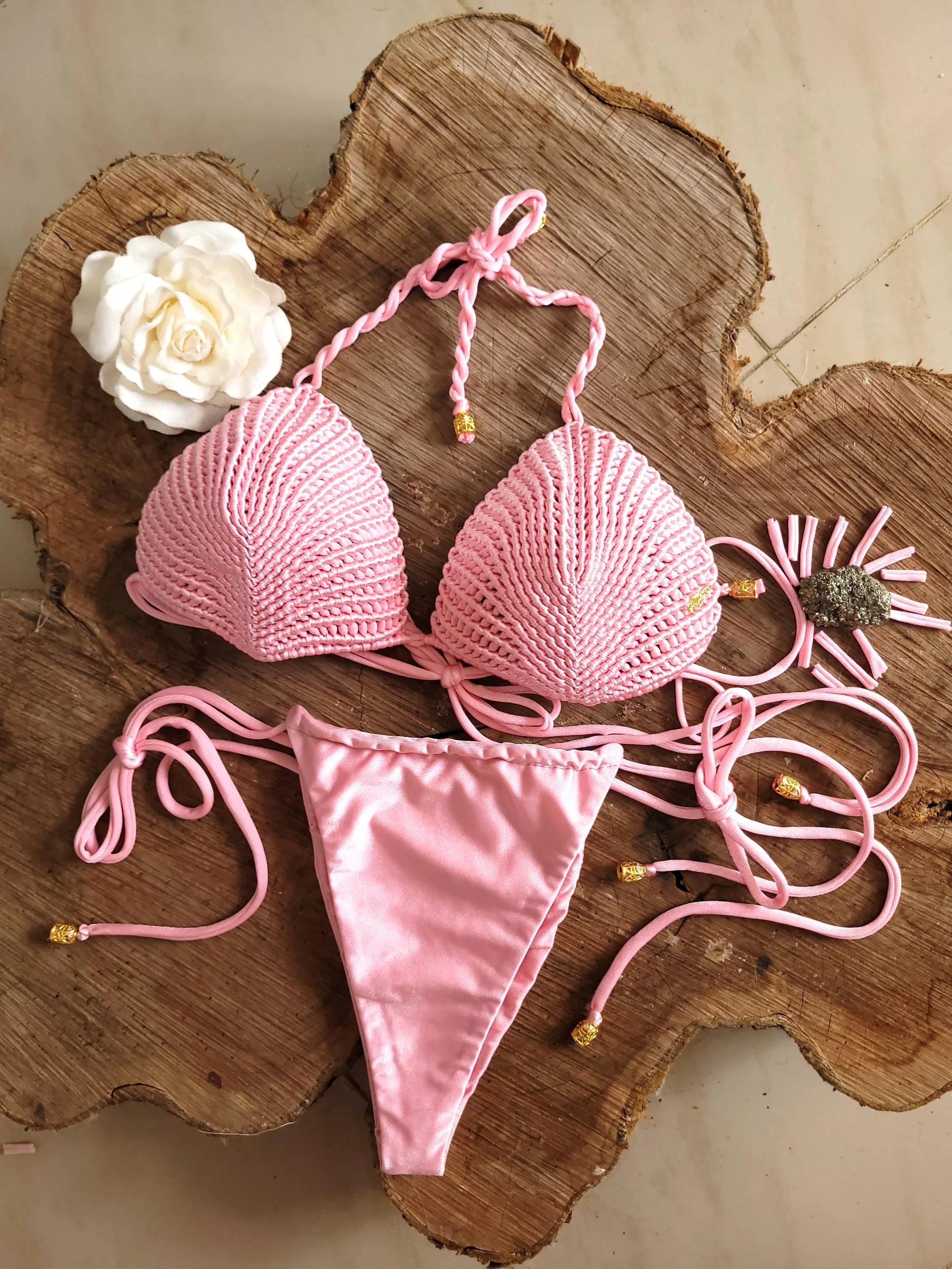 Boho Bikini Swimsuit, thong bikini sets, Festival Outfit, Womens Bikini Top, Handmade Bikini - ALTYSAN