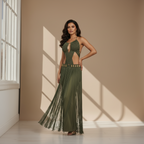 Macrame Maxi Dress - White Halter Wedding & Yacht Dress - Sekhmet