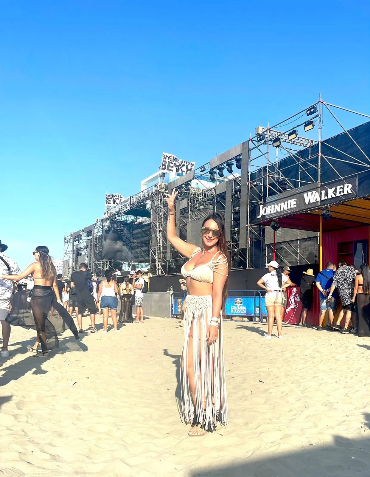 boho chic fashion, Handmade Rave outfit woman set, Bohemian 2-Piece Macramé Set | Perfect for Festivals, rave outfits, summer dress - ALTYSAN