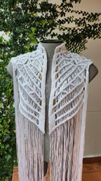 Men's Macramé Cape Horus – Unisex Festival Poncho