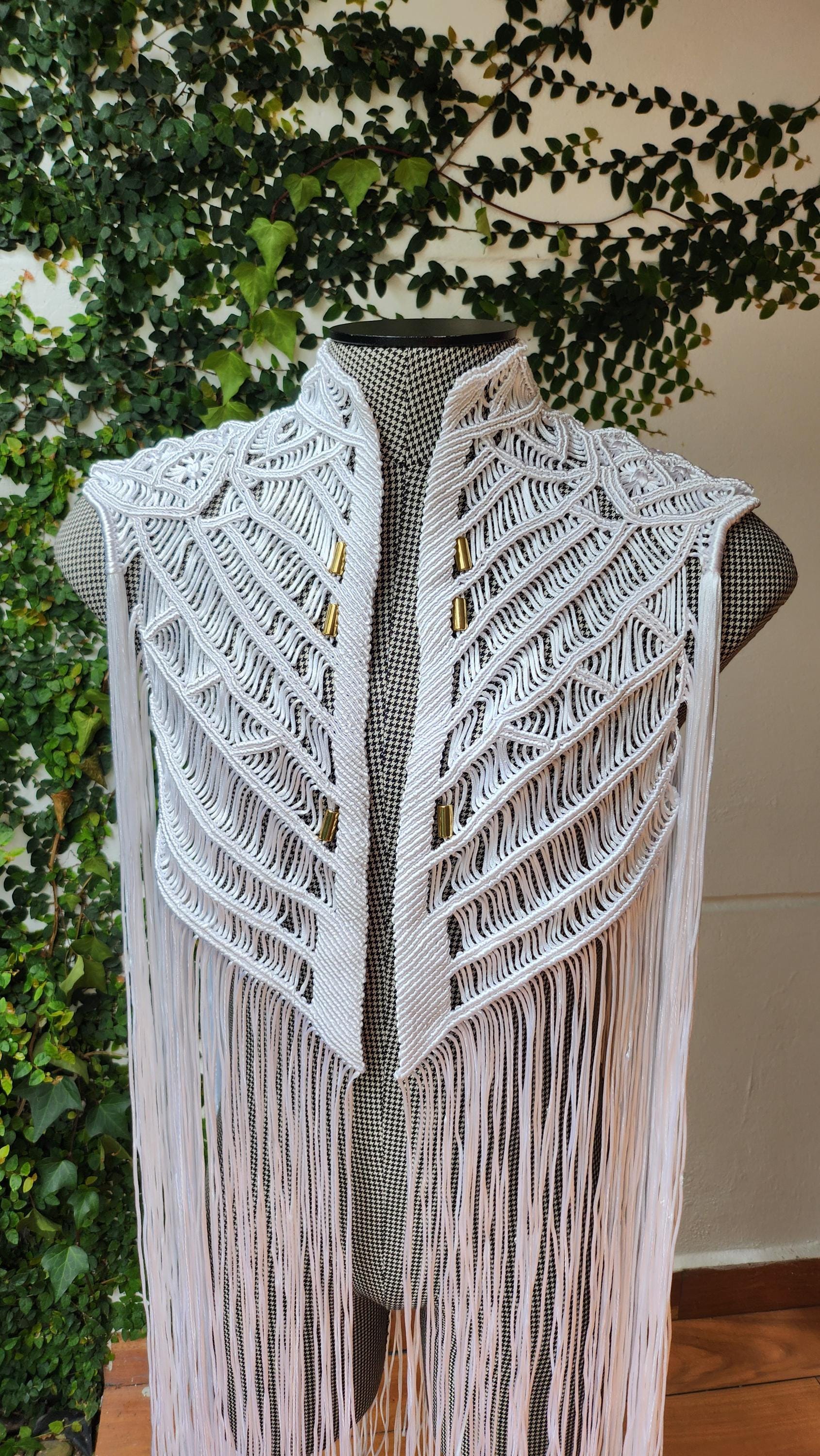 Men's Macramé Cape Horus – Unisex Festival Poncho