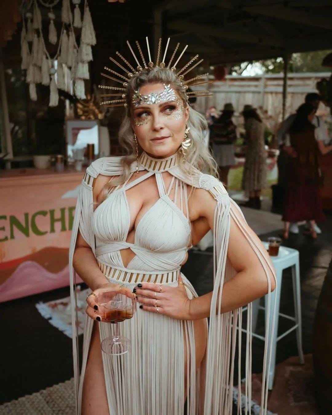 Party dress, celebrity fashion looks, summer fashion handcrafted clothing, boho dresses, Arcangel Ariel Dress. beach wedding dress