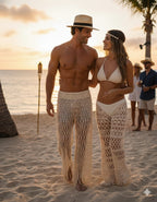 Handmade Macramé Pants - 100% Cotton Boho Beachwear