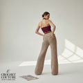 Hand-Crocheted Merino Wool Couture Pants — 3D Textured Artisan Craft