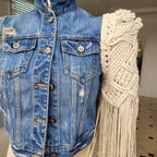Denim Macramé Jacket Knotty