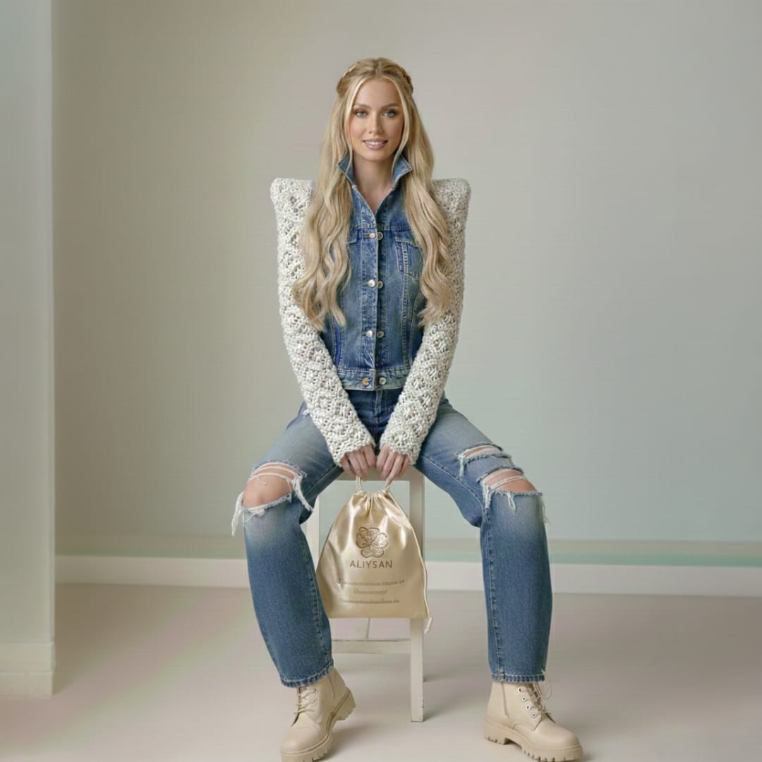 Denim Macramé Jacket Knotty
