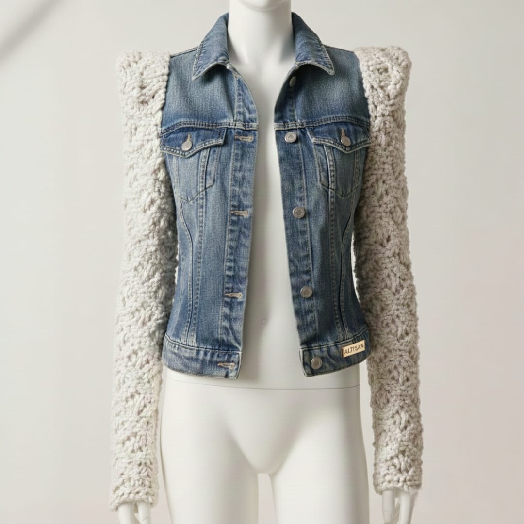 Denim Macramé Jacket Knotty
