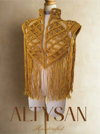Boho Cape, Festival Outfit, Burningman Outfit, Macrame Vest. concert outfit ideas - ALTYSAN
