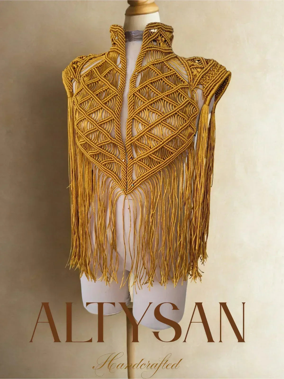 Boho Cape, Festival Outfit, Burningman Outfit, Macrame Vest. concert outfit ideas - ALTYSAN