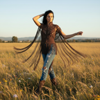 Scorpion Macramé Fringe Vest - Unisex Festival Statement Vest