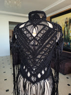 Scorpion Macramé Fringe Vest - Unisex Festival Statement Vest