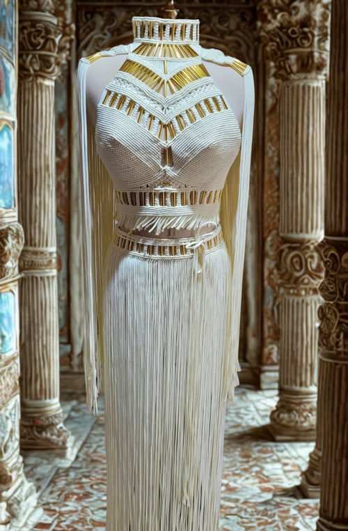 Boho Goddess Dress with Fringe for Festivals – Royalty