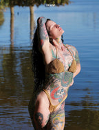 Boho Bikini Swimsuit, thong bikini sets, Festival Outfit, Womens Bikini Top, Handmade Bikini