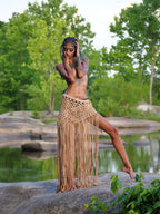 Macramé Fringe Wrap Skirt Solaris