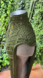 Men's Macramé Cape Horus – Unisex Festival Poncho