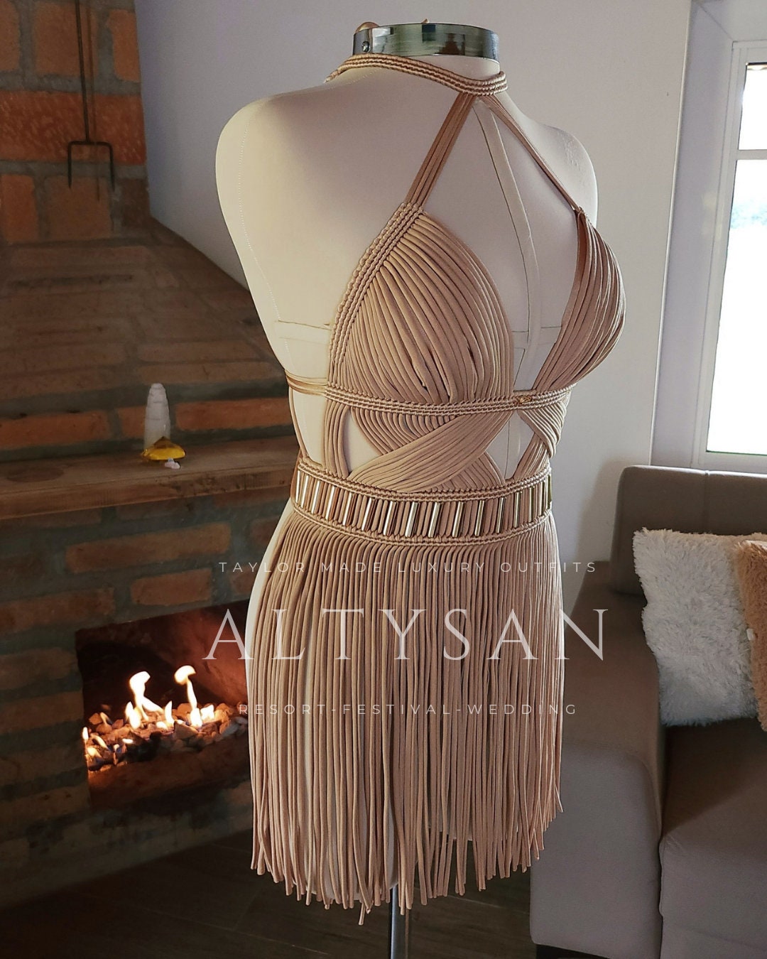 Macramé Mini Dress - Sexy Vacation & Beach Party Outfit