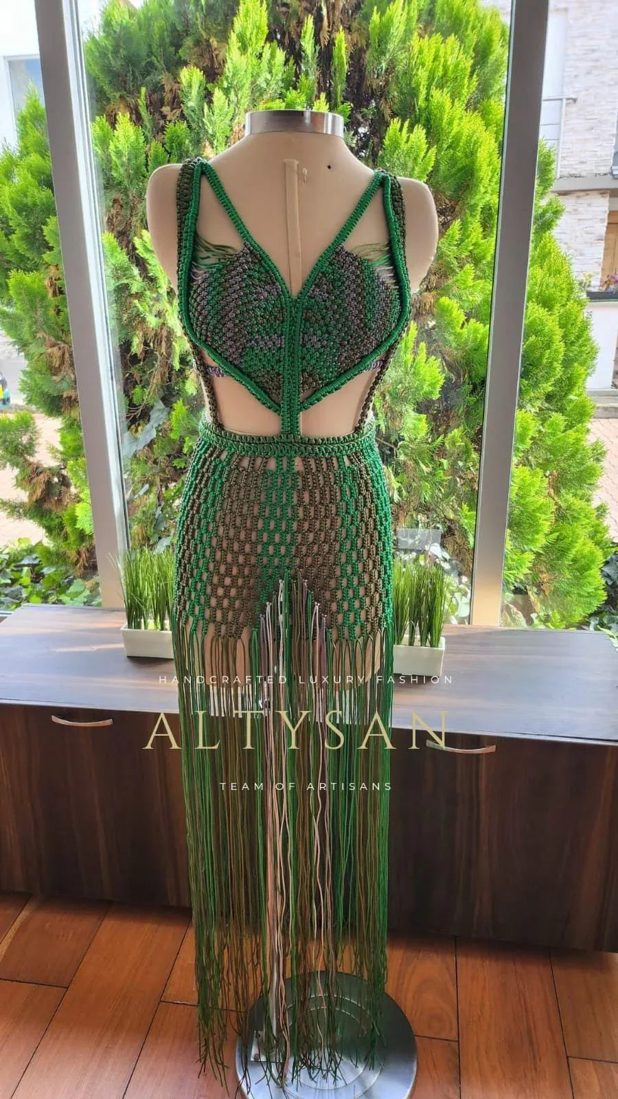Elegant dress, Festival clothing, Macrame dress, Festival outfit,party outfit,exclusive design, Midi dress, Beach party dress, Festival dress. - ALTYSAN