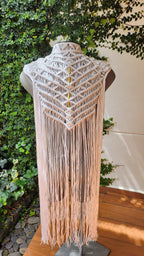 Men's Macramé Cape Horus – Unisex Festival Poncho