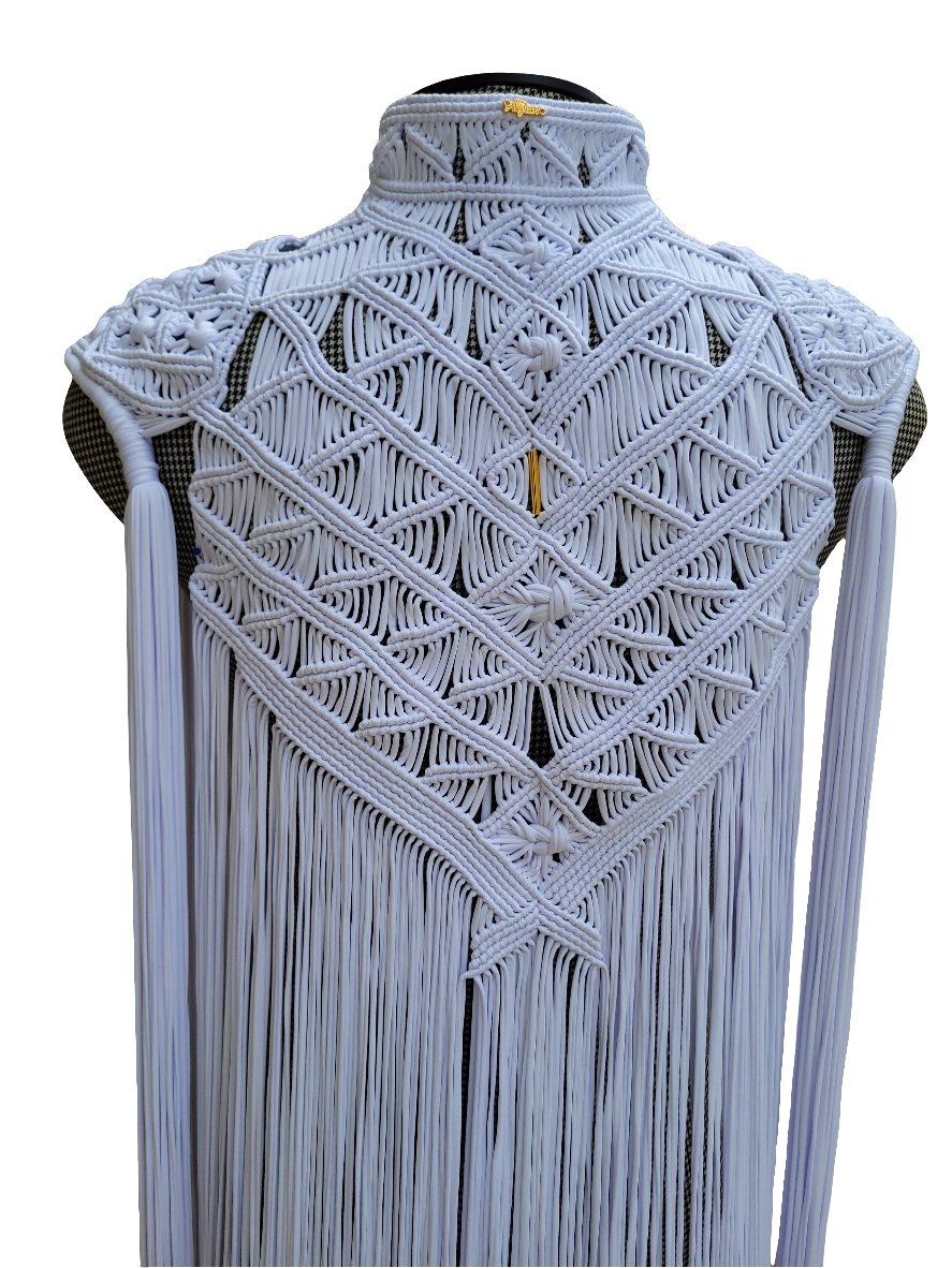 Men's Macramé Cape Horus – Unisex Festival Poncho