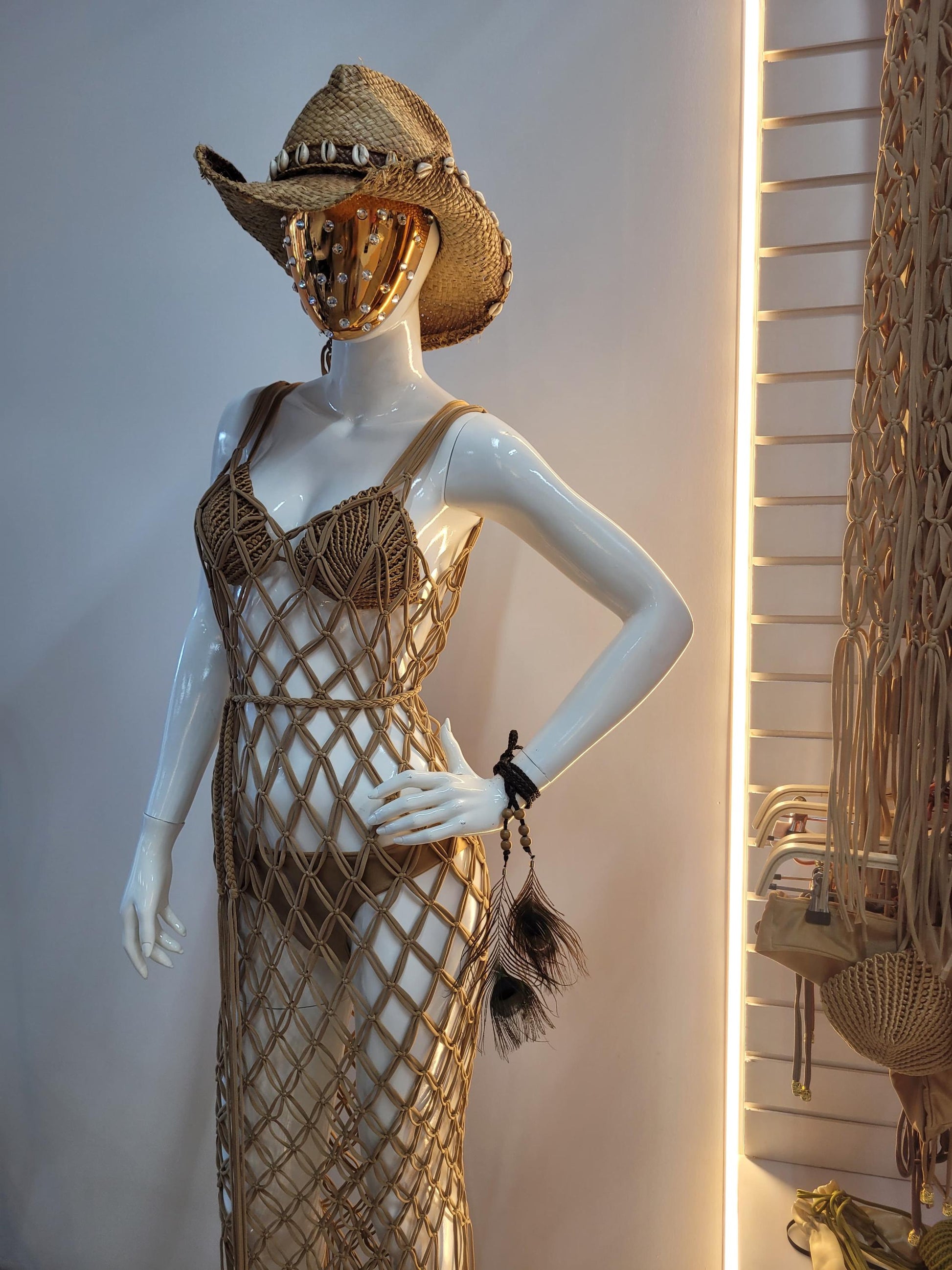 Summer fashion, beach party outfit, 3 piece outfit for women