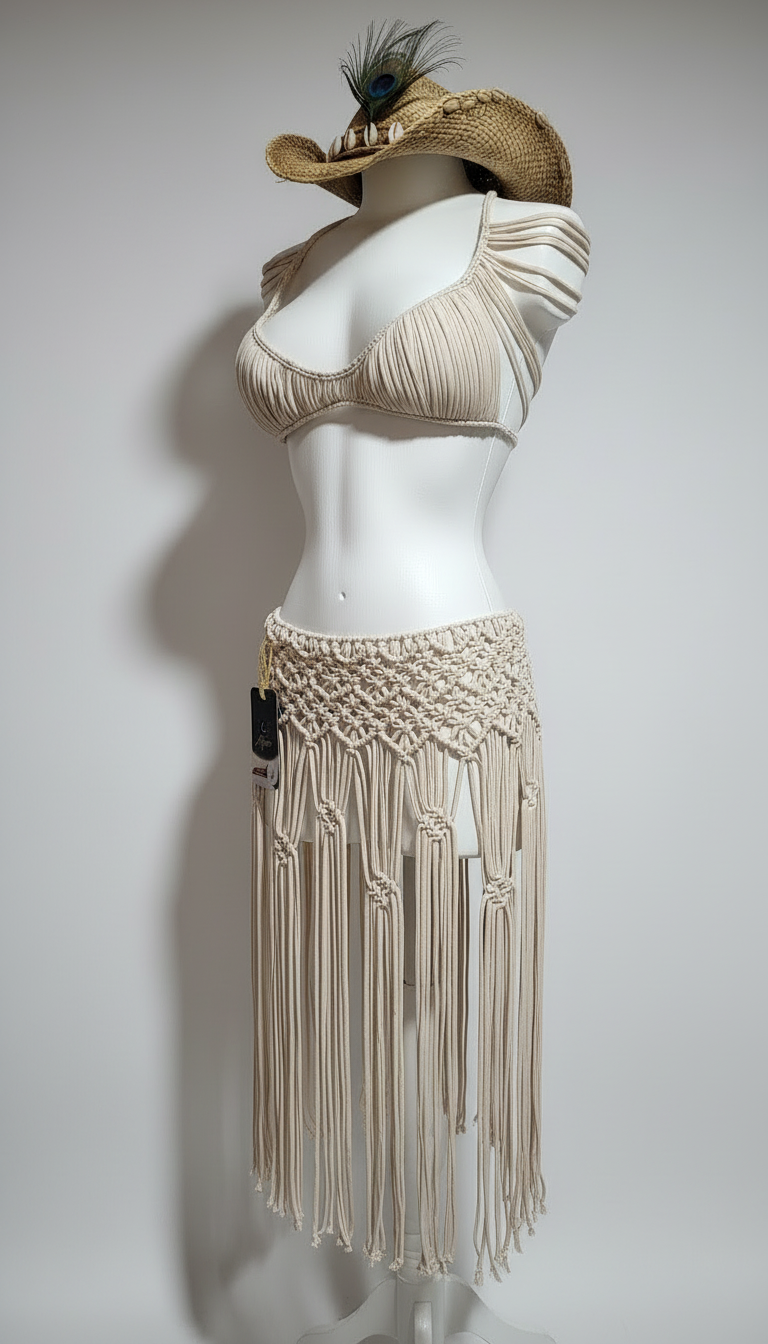 2-Piece Macramé Set - Beach Resort & Festival Outfit