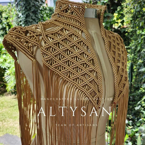 Boho Macramé Cape Vest – Handmade Festival - Atlas