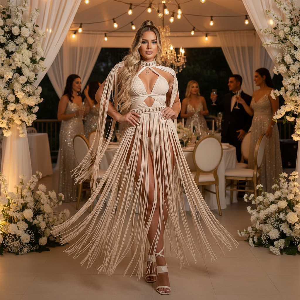 Fringe Goddess Macramé Dress - Rhea