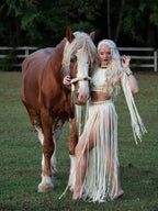 Goddess Statement Macrame Set - Two-Piece Festival Outfit Amunet