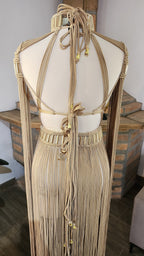 Macramé Festival Dress - Luxury Fringe Boho Rave Outfit