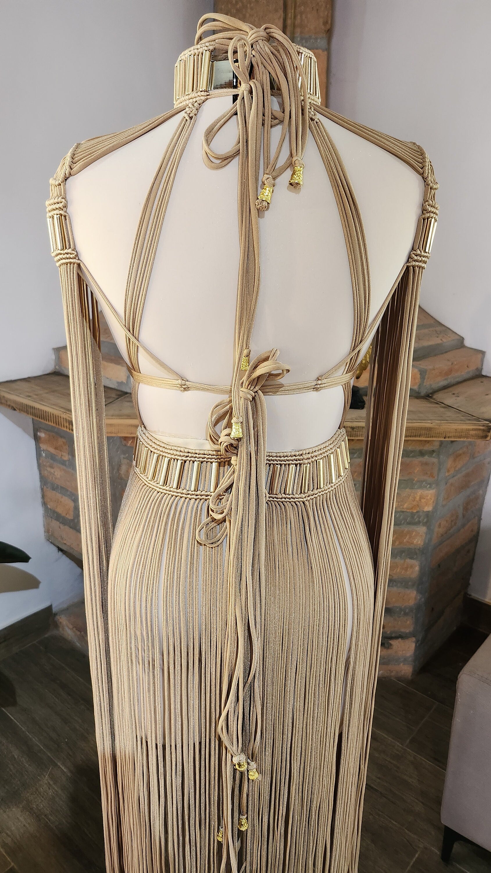 Macramé Festival Dress - Luxury Fringe Boho Rave Outfit